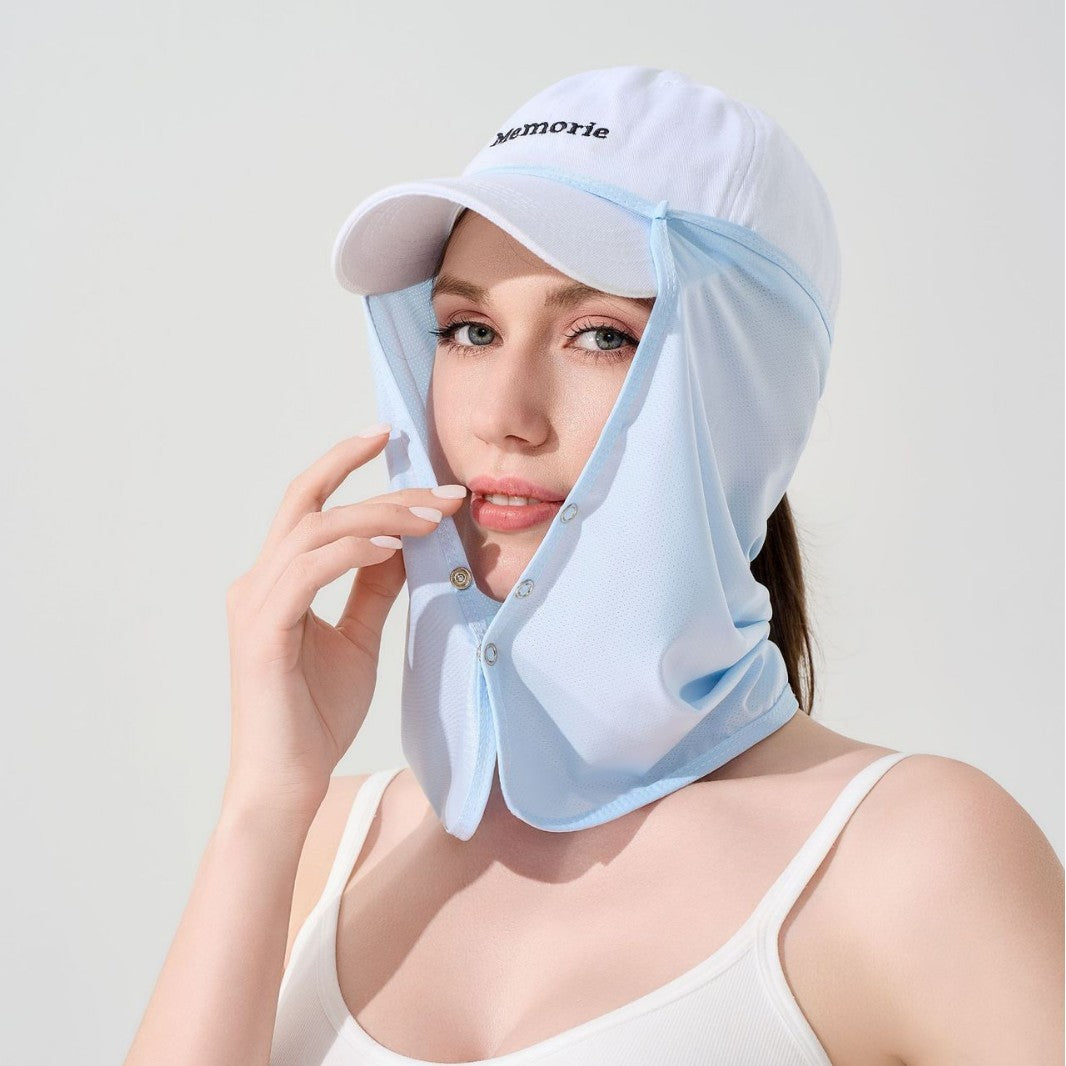 Sun Hat Mesh Sunscreen Curtain – Blue
