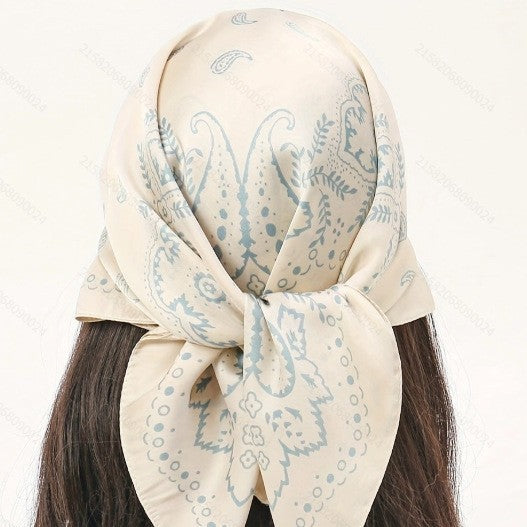 Fashionable New Square Scarf / Silk Scarf for Women – 70cm Headwrap, Printed Scarf, Professional Ascot Tie