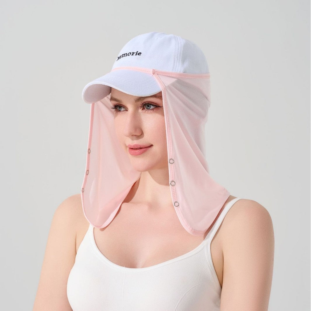 Sun Hat Mesh Sunscreen Curtain – Pink