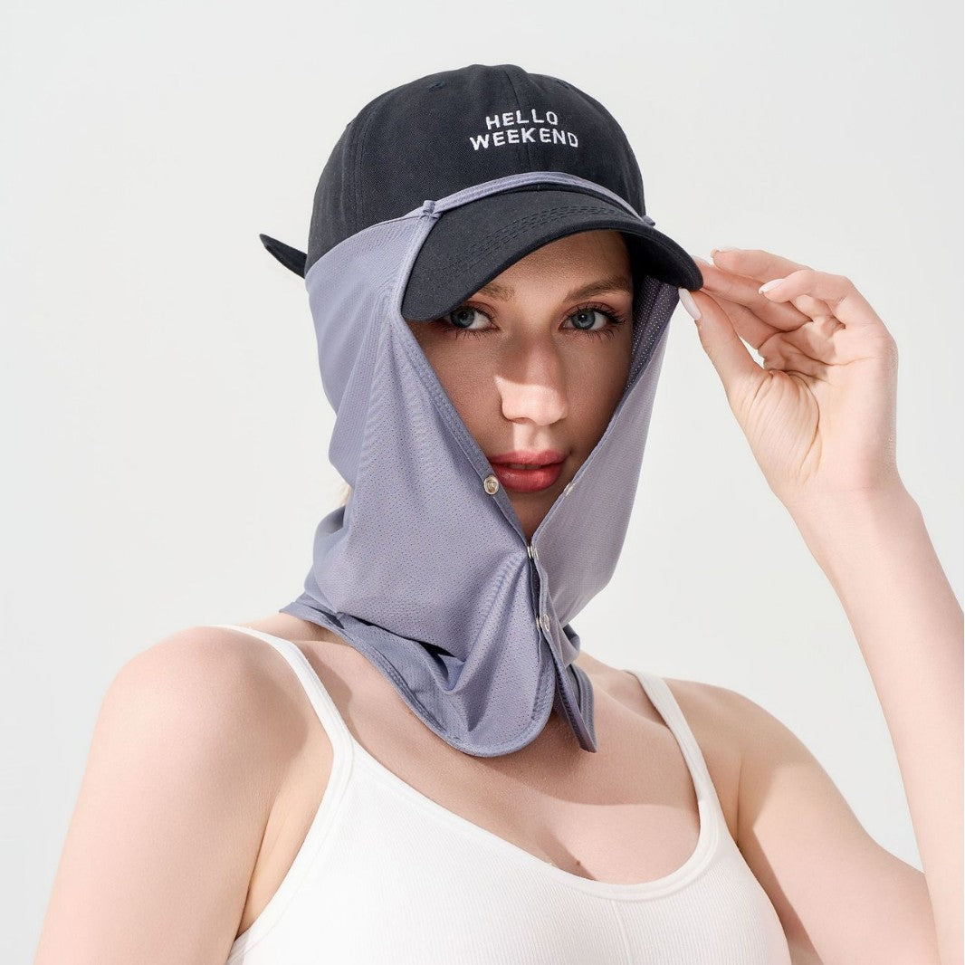 Sun Hat Mesh Sunscreen Curtain – Gray
